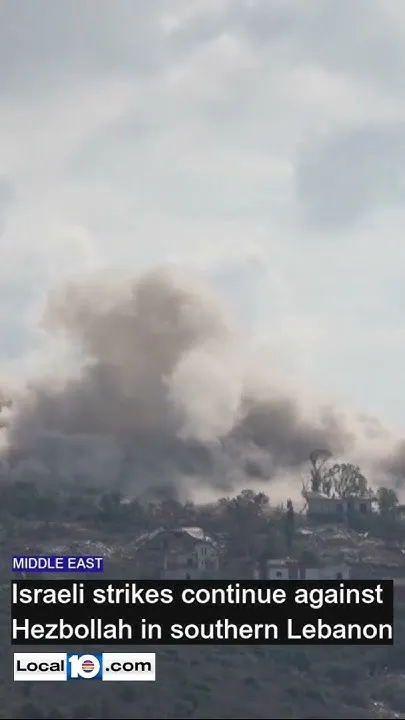 Plumes of smoke billow from southern Lebanon (Video)