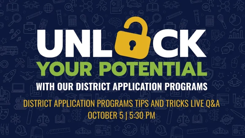 District Application Programs Tips and Tricks Live Q&A (Video)