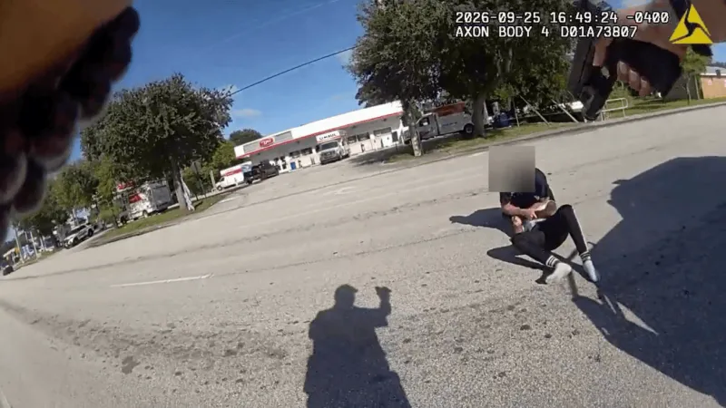 Body worn camera shows moments a good samaritan tackled a hit and run suspect