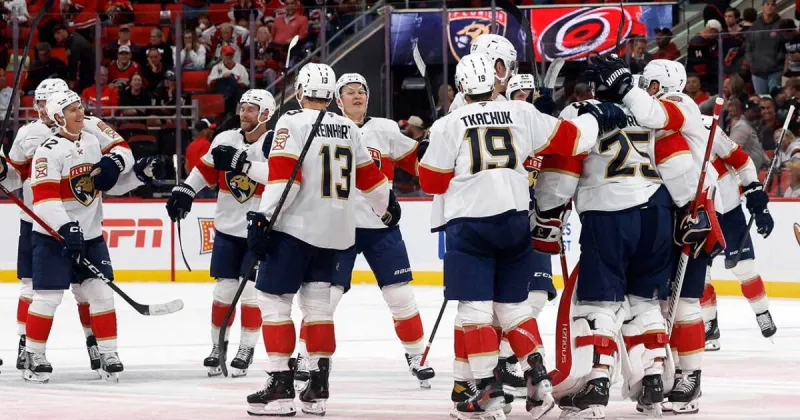 Forsling's OT blast lifts Panthers past reigning Stanley Cup champion Hurricanes 1-0