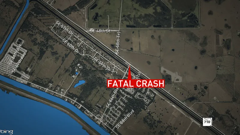 Fatal crash closes SR 710 and CR 15A intersection in Okeechobee County Thursday