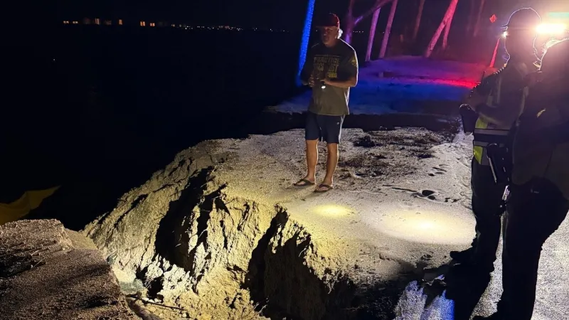 King tides, full moon erode Fort Pierce road for second time in a week