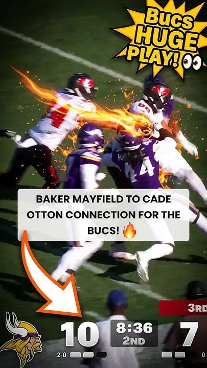 Baker Mayfield is COOKING with this pass to Otton!  #Bucs #NFL #shorts #buccaneers #highlights (Video)