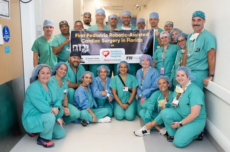 Florida's first pediatric cardiac robotic surgery performed at Nicklaus Children's Hospital