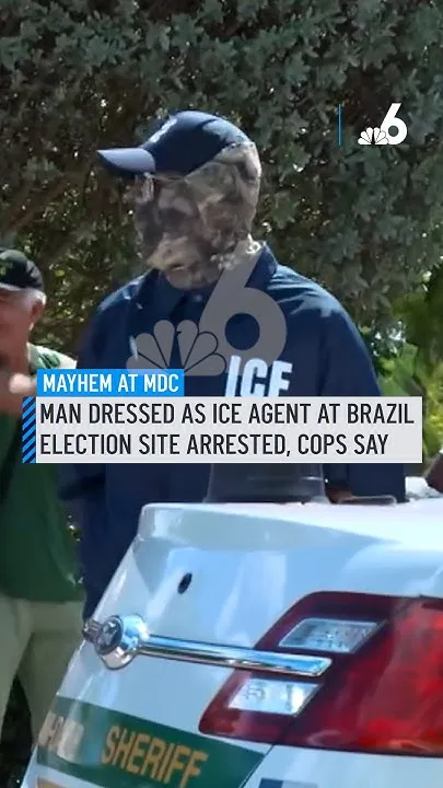 Man dressed as ICE agent at Brazil election venue arrested, police say (Video)