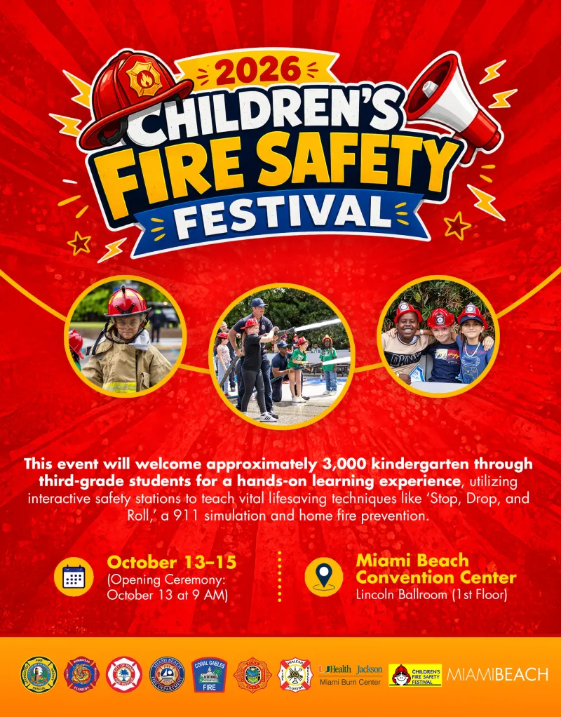 Miami Beach Fire Department to Host 39th Annual Children's Fire Safety Festival