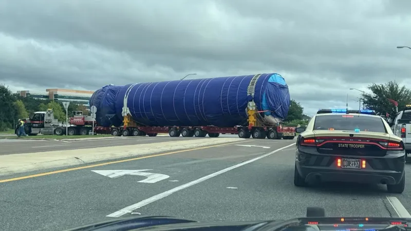 Traffic delays in Pensacola as FHP escorts large piece of equipment