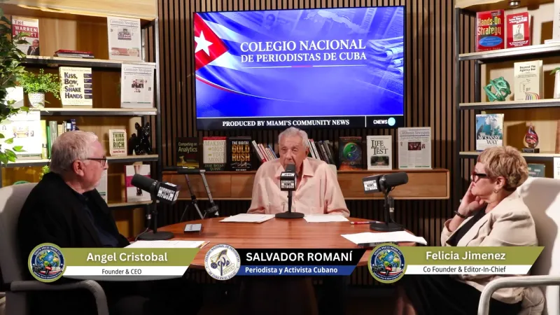 Salvador Roman conversa sobre Cuba, libertad y memoria histrica con Angel y Felicia