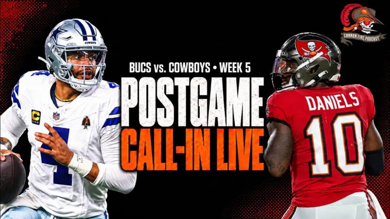 Bucs vs. Cowboys LIVE: Week 5 Postgame Reaction & Call-In Show (Video)