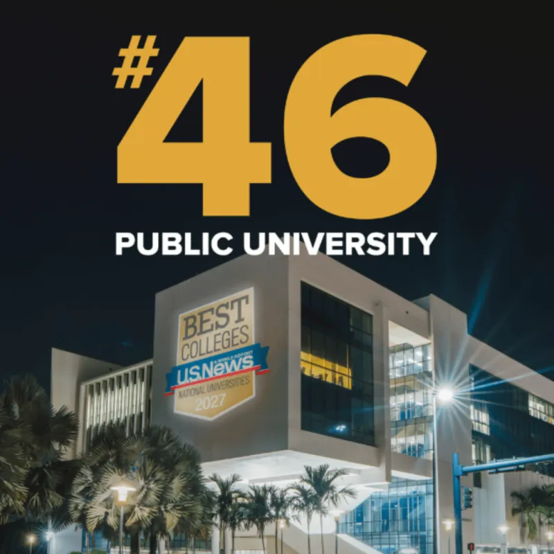 FIU ranks among top 50 public universities in U.S. News & World Report for third year; ranks No. 1 for economic and social mobility