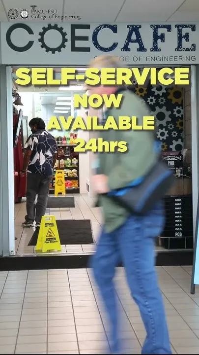 Self-Service is now available all day at the COE Cafe!! #famufsucollegeofengineering (Video)