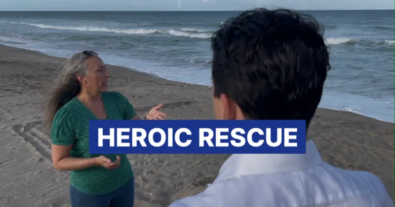 Martin County employee rescues 3 girls caught in rip current at Bob Graham Beach