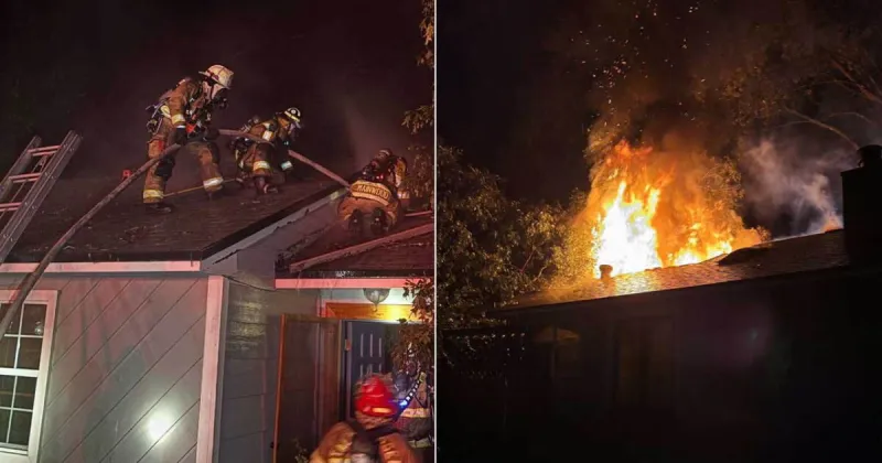 Tallahassee firefighters battle house fire amid Hurricane Isaias