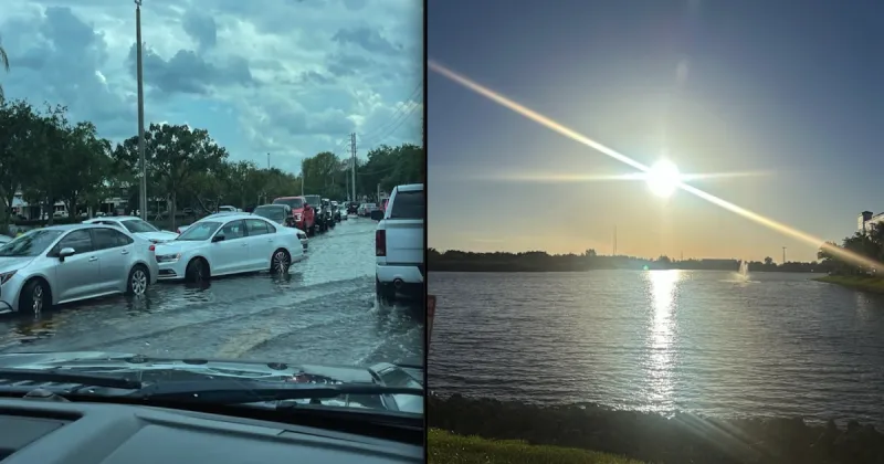 A cold front brings dry air to Florida to start the week