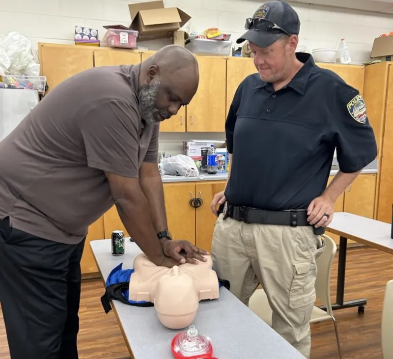 MPD personnel trained in lifesaving techniques