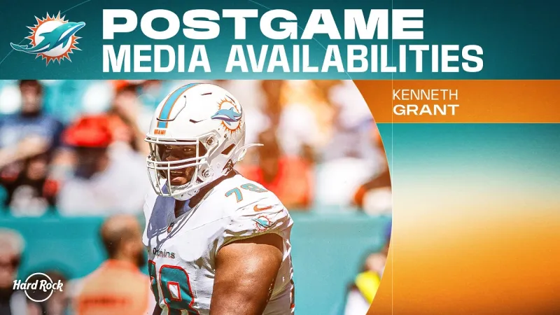 DL Kenneth Grant meets with the media after #CINvsMIA | Miami Dolphins (Video)