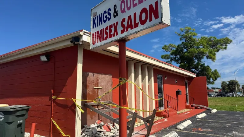 Police search for driver who killed scooter rider, crashed van into Fort Pierce salon