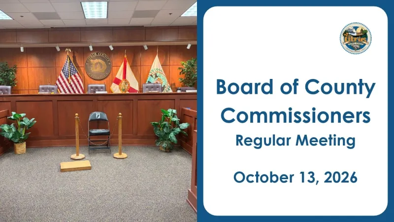 Board of County Commissioners - October 13, 2026 (Video)