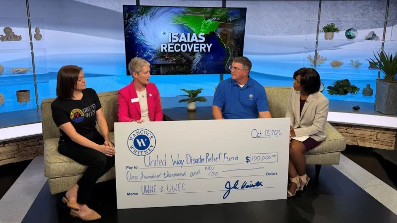 Hancock Whitney contributes $100K to support Hurricane Isaias recovery efforts