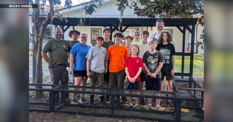 Local Eagle Scout candidate builds new chicken run for the Wakulla County Public Library