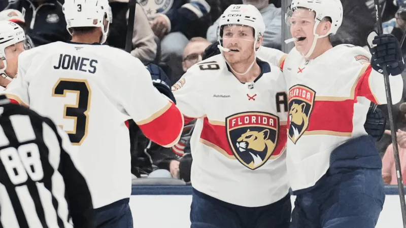 Brady Tkachuk has natural hat trick as Panthers roll Blue Jackets 7-3