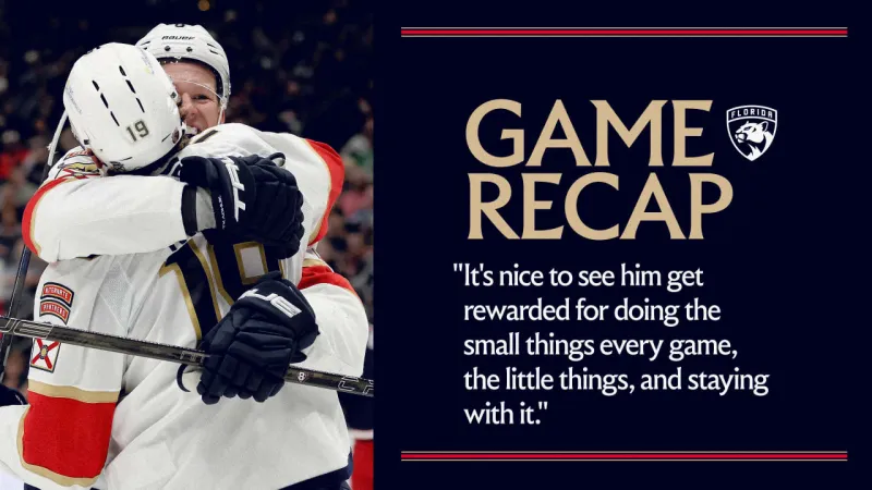 RECAP: Panthers net seven goals in win over Blue Jackets