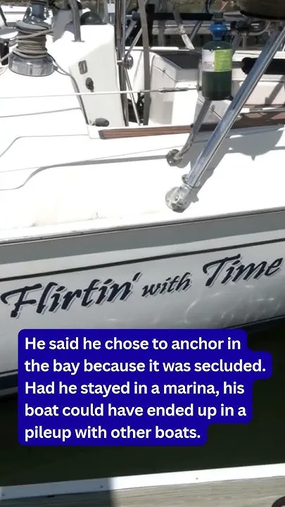Man rides out Hurricane Isaias on his boat (Video)