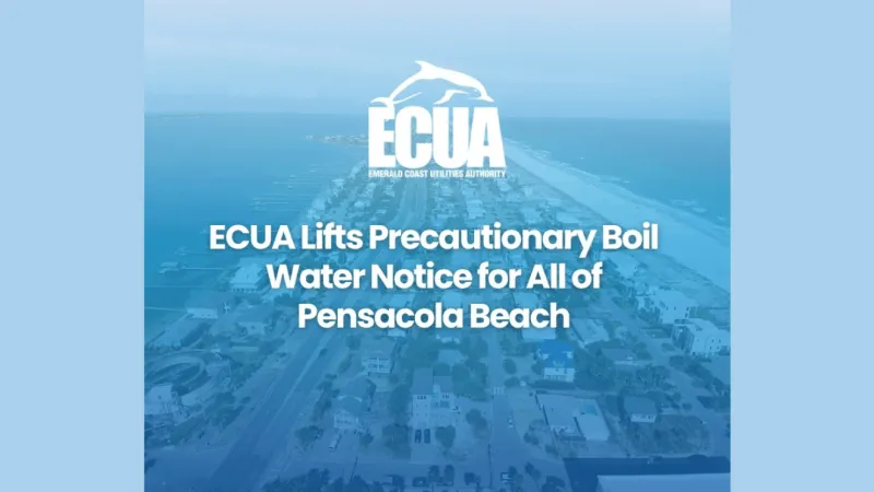 ECUA lifts Boil Water Notice for Pensacola Beach