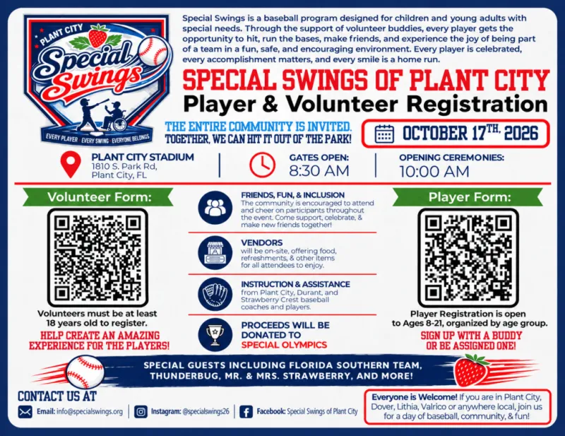 Special Swings to Bring a Day of Inclusive Baseball to Plant City Stadium