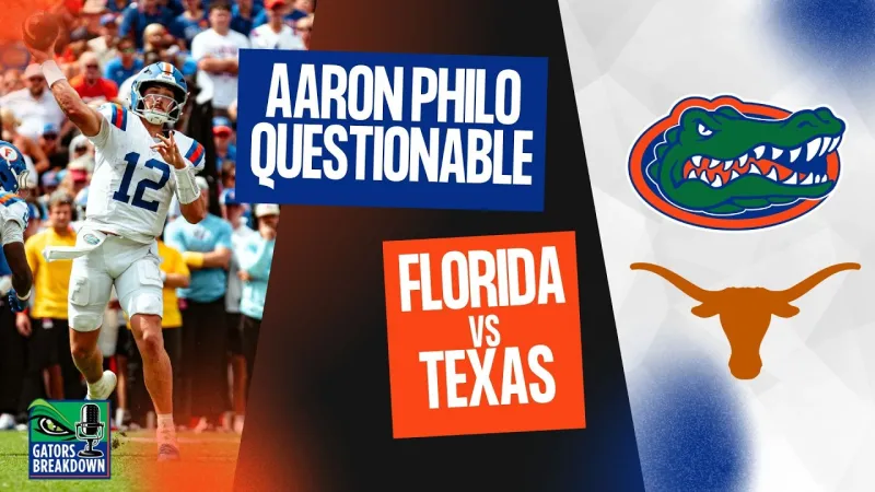 Aaron Philo QUESTIONABLE vs. Texas: Can Florida Pull Off the Upset? Gators vs Longhorns PREVIEW (Video)