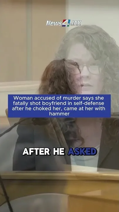 Woman accused of murder says she fatally shot boyfriend in self-defense after he choked her (Video)