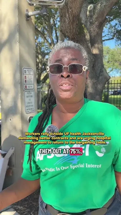 UF Health Jacksonville workers are held a rally to demand a fair contract (Video)