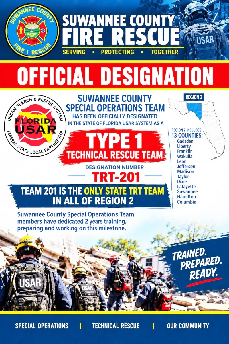 SCFR Special Operations Team earns State Type 1 Technical Rescue Team Designation and offers aid to Madison County