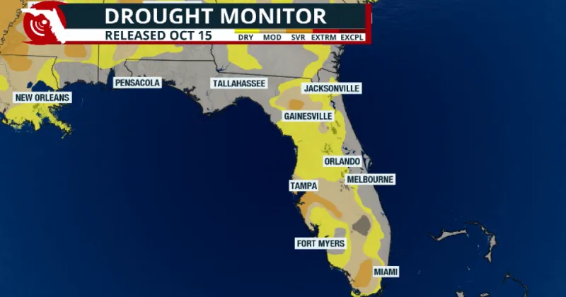 Florida drought improves dramatically in one week as extreme drought disappears