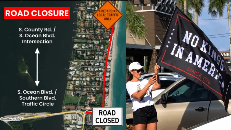 Trump expected at Mar-a-Lago as Palm Beach road closures, No Kings rallies are planned