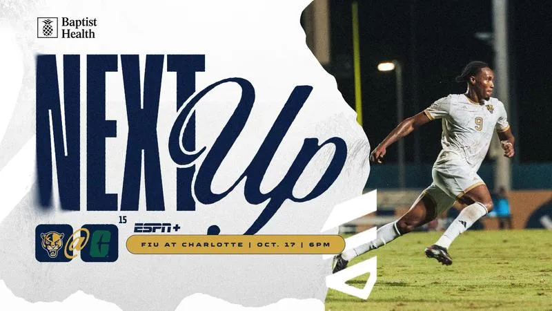 Men's Soccer Hits the Road to Face No. 15 Charlotte in Conference Matchup