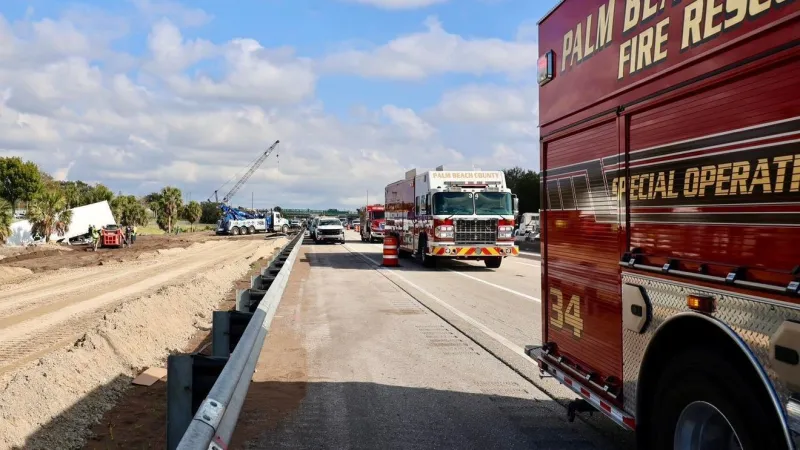 Palm Beach County Fire Rescue responds to two-vehicle crash, sends three to hospital