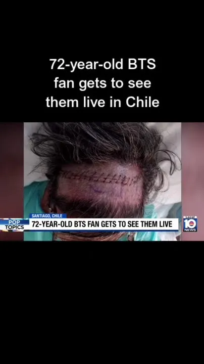 72-year-old BTS fan gets to see them live in Chile (Video)