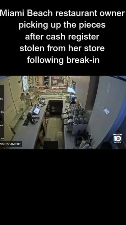 Miami Beach restaurant owner picking up the pieces after cash register stolen from her store (Video)
