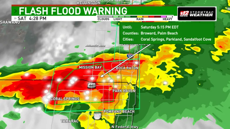 Flash Flood Warning for sections of Palm Beach County