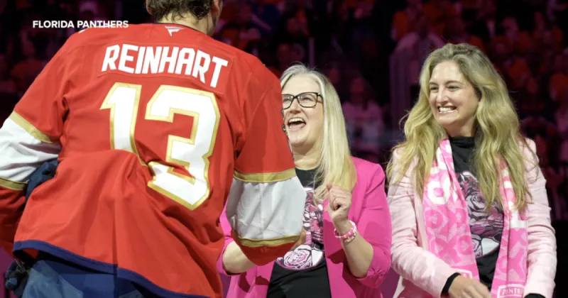 Florida Panthers host fifth annual 'Pink in the Rink' night to honor breast and cervical cancer survivors