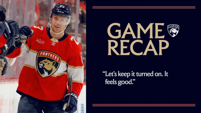 RECAP: Panthers make history in win over Kraken