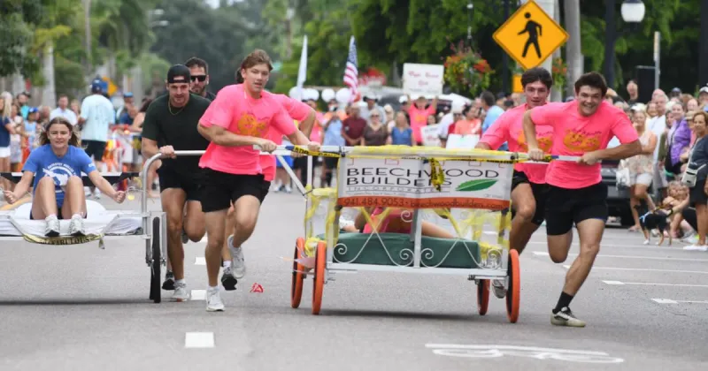 Not a pillow fight: Bed Race competition fierce