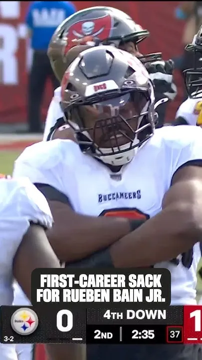 RUEBEN BAIN JR. SACK! : #PITvsTB on CBS #ruebenbainjr #buccaneers #rookie #nfl #nflfootball (Video)