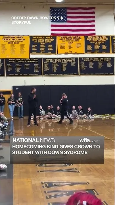 Homecoming king gives crown to student with Down syndrome (Video)
