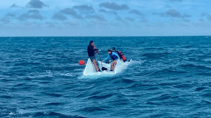 Coast Guard rescues 4 after catamaran capsizes off Florida Keys