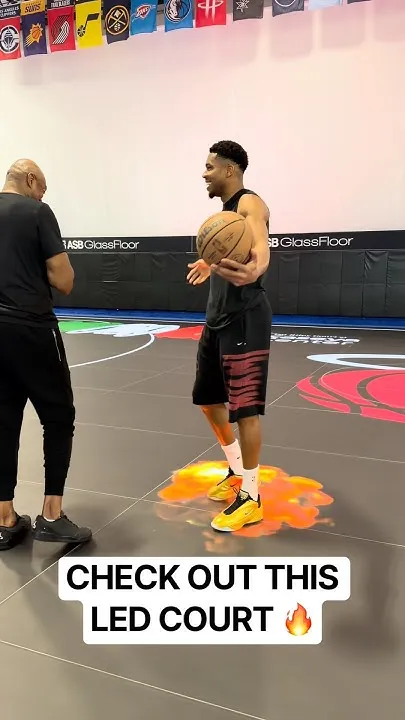 This LED basketball court is unreal  (Video)