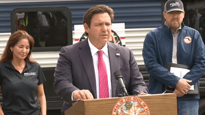 DeSantis hold news conference on Hurricane Isaias recovery in Pensacola