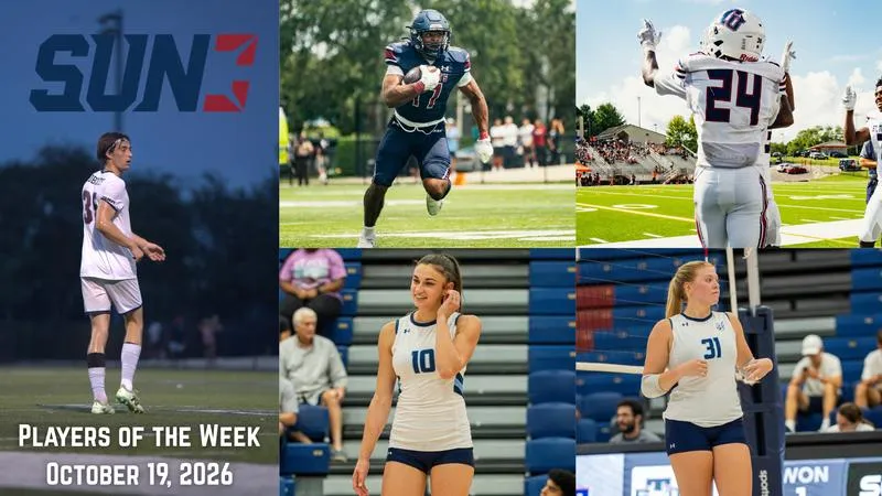 Lopez, Martin, Le Guillou, Mlyakova, and Bertke Named Sun Conference Players of the Week on October 19