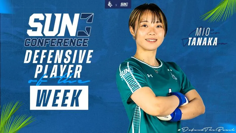 Mio Tanaka Named Sun Conference Defensive Player of the Week